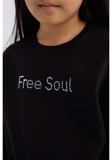 DeFacto Kız Çocuk 2'li Takım Uzun Kollu Baskılı İçi Yumuşak Tüylü Sweatshirt Şort Etek D5460A824WNBK81 Siyah DeFacto Kız Çocuk 2'li Takım Uzun Kollu Baskılı İçi Yumuşak Tüylü Sweatshirt Şort Etek D5460A824WNBK81 Siyah