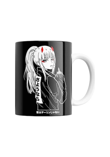 Rock'n'rolla Bardak Sevimli Franxx'te 002 Darling Code Kod 002 Darling İn The Franxx 147029629 Siyah