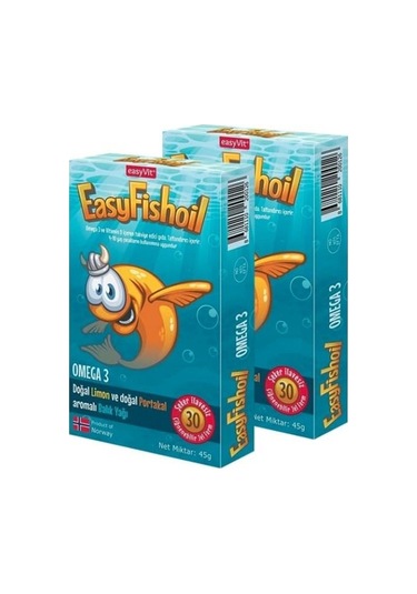 EasyFishOil 30 TabletLimon ve Portakal 2 Adet