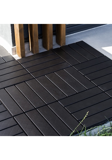 Porsima 1066 27li Bahçe Balkon Teras Zemin Döşemesi Karosu Antras