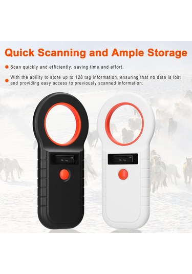 Jms Pet Kablosuz Mikroçip EMID ve FDX-B Şarj Edilebilir Okuyucu Tarayıcı Beyaz