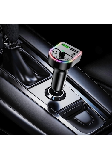 Pl-c16 Bluetooth Araç Kiti Araç Fm Transmitter Şarj Usb Type-c Mp3 Pd Çakmaklık Girişli