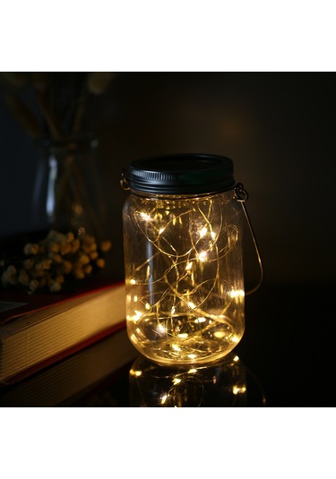 Teltree Güneş Enerjili Bakır Tel Fiş Led Işık Süsü, 1m 10 Led Çok Renkli, Ev Dekorasyonu, Düğün/bayram Işıkları, 1.2v 1.2w, Şişe Hariç Diğer