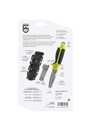 Gear Aid Tanu Dive&Rescue Knife + Bc Bağlantısı Siyah