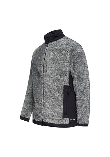 2as San Diago Erkek Tam Fermuarlı Çizgili Polar Kemik