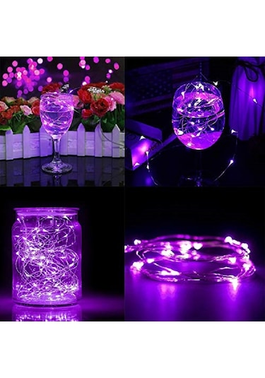 Purple Christmas Led Light 2 Metre Mor Pilli Led Işık Noel Işığı Parlak Peri Led Işık