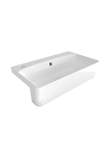 Bocchi Milano 1527-001-0126 Yarım Tezgah Lavabo Beyaz 56 x 29 CM