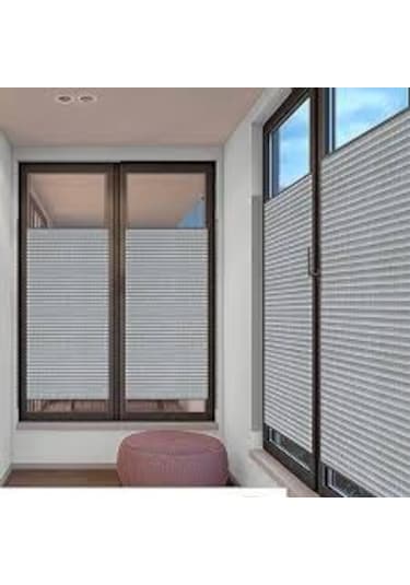 Koyu Gri 09-13 Plise Perde - Katlanır Cam Balkon Perdesi Koyugri