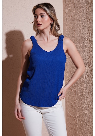 Fashion Friends Bayan Bluz 25y0513k1 Saks Saks