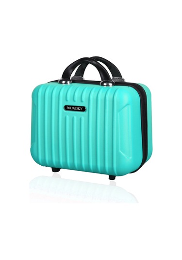 Polo&sky Class Model Su Yeşili Renk Abs Makyaj Çantası El Valizi