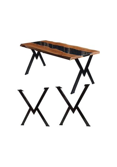 Bin1Fırsatt Metal Masa Ayağı Ahşap Masif Yemek Çalışma Bilgisayar Masası Ayak