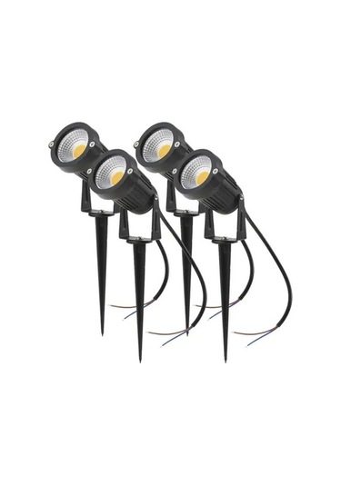 Agoodshop 4 Adet Su Geçirmez Ip65 Led Bahçe Çim Lambaları - Kırmızı Işık - Sivri Ampul Dış Aydınlatma Pembe