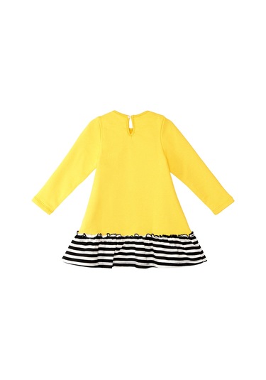 Denokids Arı Sarı Kız Çocuk Elbise Renkli Çok Renkli