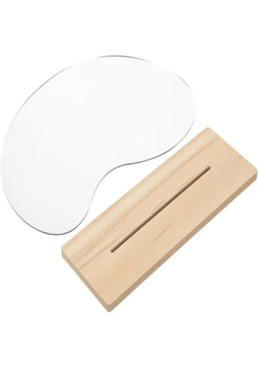 Düzensiz Estetik Ahşap Makyaj Aynası Çerçevesiz Su Damlası