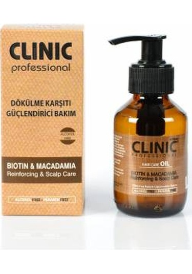 Clinic Professional Biotin Macadamıa Dökülme Karşıtı Saç Güçlendirici Bakım Yağı 100 ML