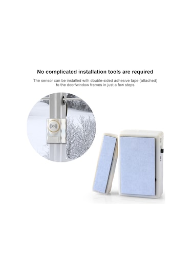 Neevoyu Ws-01 Model Ev Ofis Dükkan Kablosuz Pencere Kapı Alarm Sensörü 90db Sesli Giriş Koruma Cihazı