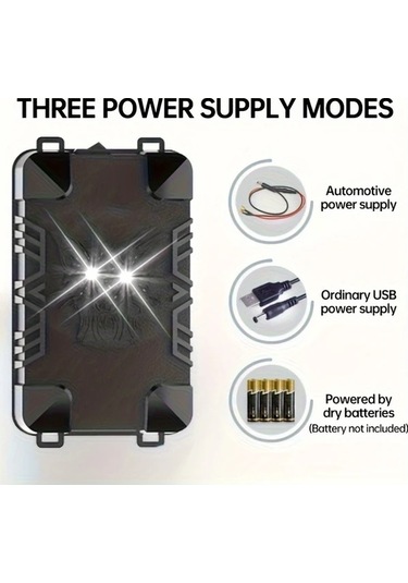 Primepickings Siyah 3 Modlu Akıllı Haşere Kovucu Ses Dalgası Teknolojisi 240m² Koruma İçin Dış Mekan