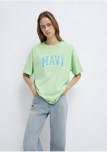 Mavi - Mavi Logo Baskılı Yeşil Tişört 1600843-71721 Yeşil