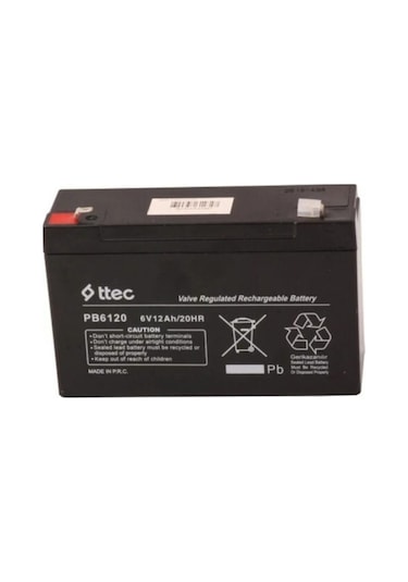 Ttec Akü 6v 12ah Bakımsız Kuru Akü