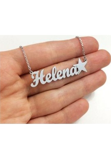 Gümüş Isimli Yıldızlı Kolye 487173200