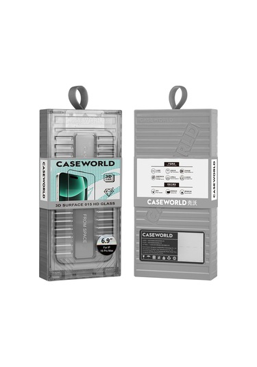 iPhone Uyumlu, Uyumlu, 16 Pro Max Caseworld Ultra-thin Serisi Tmq 0.15mm Hd 3d Cam Ekran Koruyucu Uygulamalı Şeffaf