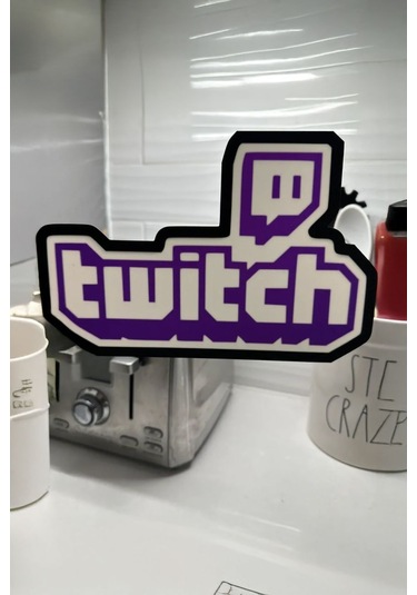 Twitch Logolu Gece Lambası Çok Renkli