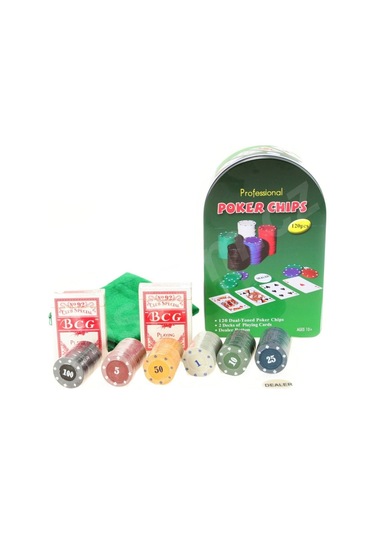 120 Chip Texas Hold'em Profesyonel Poker Set