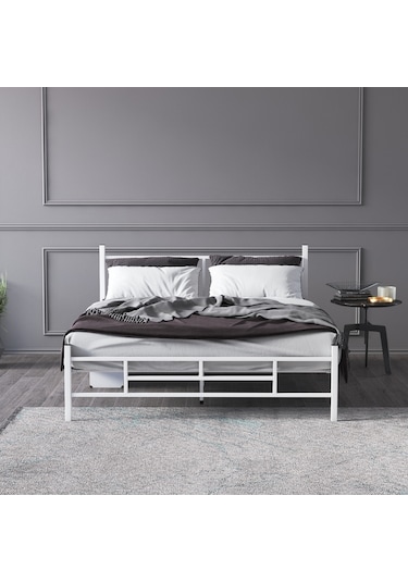 Defne Metal Karyola 150x200 Cm Beyaz Renk