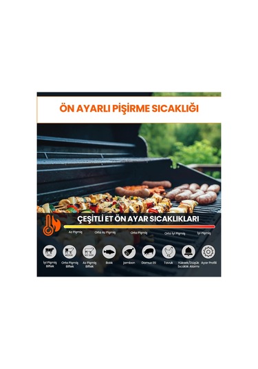 ThermoPro TP920 Cep Telefonu Kontrollü, Bluetooth ve Çift Problu Profesyonel Gıda Pişirme Termometre