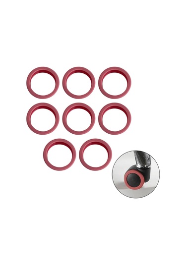 Homyl 8 Adet Bagaj Tekerlekleri Kapakları 2.09 '' Çap Pembe Pembe