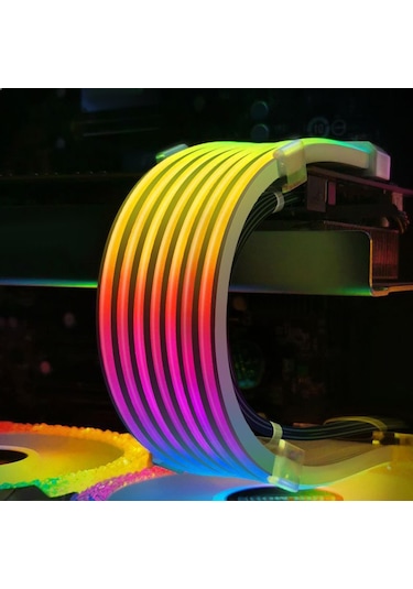 Homyl Rgb Güç Uzatma Kablosu Pc Manyetik Montaj 8p-çift-8p