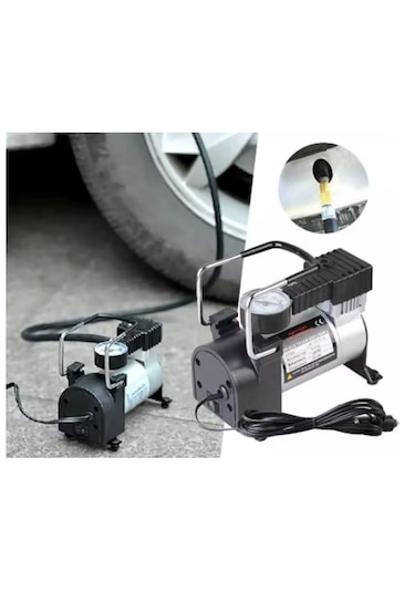 Profesyonel Hava Şişirme Kompresörü Lastik Hava Şişirme Pompası 12 Volt