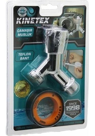 Kınetex Ktx-2754 2pcs Çamaşır Musluk & Teflon Bant 100 Çok Renkli