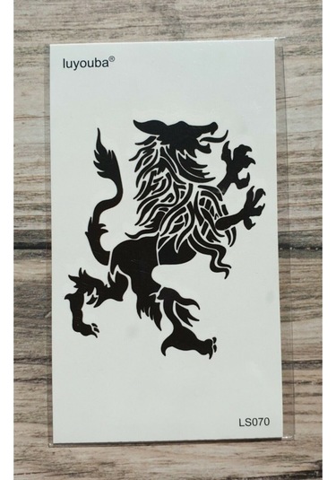 Geçici Dövme Aslan Logo Ejder Canavar Pençe Figür Su Geçirmez Tattoo Kol Bilek Omuz Sırt Dövmesi