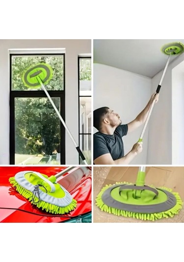 Ollevra Oto Yıkama Mop Seti Yedek Mikrofiber Bezli