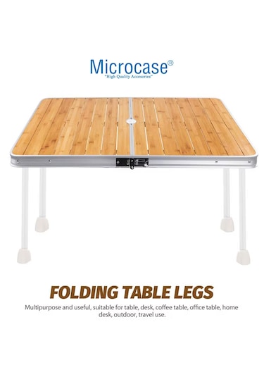 Microcase 25 Cm Metal Katlanabilir Masa Ve Sehpa Ayak Takımı 4 Adet - Al5058 Siyah