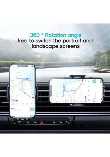 Joyroom Jr-zs259 Hava Firar Kancası Araca Monte 360 Derece Braket Tutucu 4.7-6.9 İnç Cep Telefonu İçin