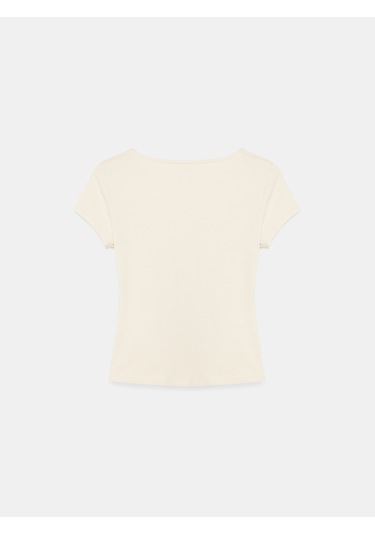 Dilvin 32840 V Yaka Basic T-shirt-taş