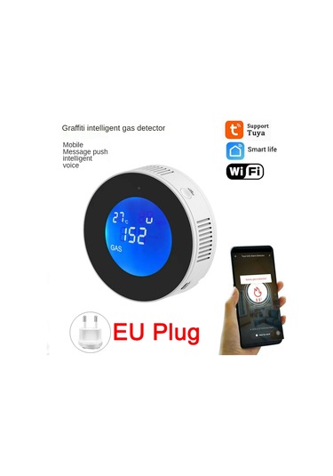 Yunboo Ev İçin Akıllı Wi-fi Gaz Sızıntısı Algılayıcı, Uyarı Sesi Ve Uygulama Bildirimi İle Tehlike Tespiti Avrupa Standartı