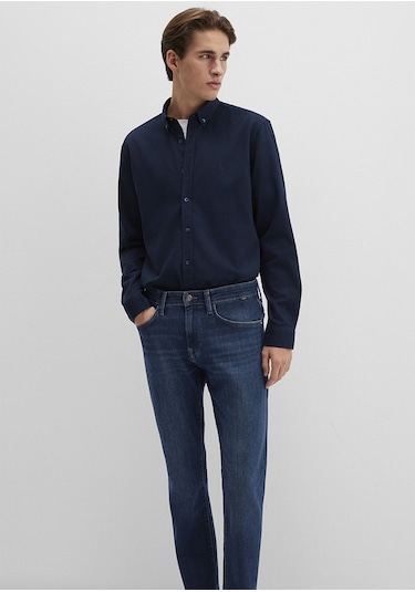 Mavi - M Logo Nakışlı Lacivert Gömlek 0211192-70492 Lacivert