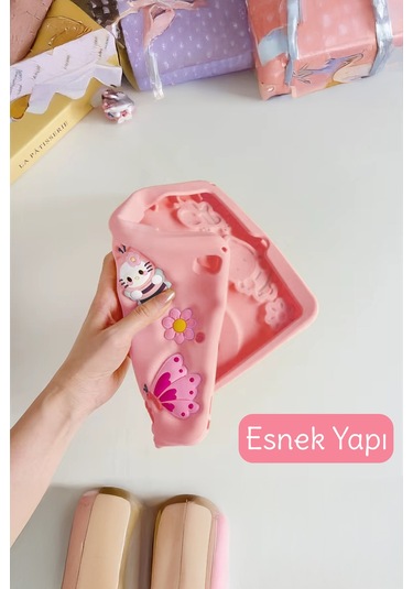 Apple Ipad 8. Ve 9. Nesil 10.2 Inç 2020 / 2021 Uyumlu Kedi Kılıf Standlı Eğlenceli Koruma Pudra