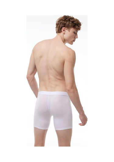 Malabadi Erkek Beyaz 3 Lü Paket Modal Uzun Boxer 010 Beyaz