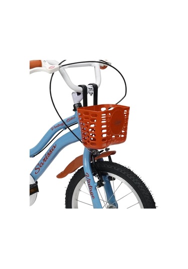 Xbyc 1689 Çocuk Bisikleti Ön Sepet Plastik 16-20 Jant Uyumlu Bisiklet Sepeti Kahverengi Renk