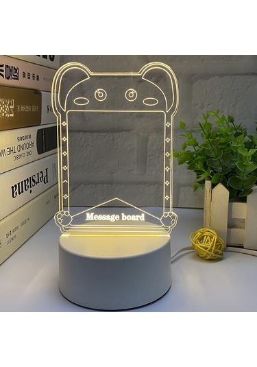 Yaratıcı Led Yazı Tahtası 7 Renkli Gece Lambası, Dokunmatik Ve Uzaktan Kumanda 8 Çok Renkli