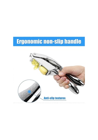 Ergonomik Kaymaz Saplı 2'si 1 Arada Sarımsak Kesici Paslanmaz Çel Çok Renkli