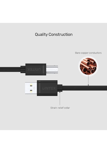 Unıtek Usb-a To Usb-b Yazıcı Kablo 2mt Y-c4001gbk