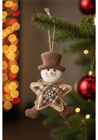 Yılbaşı Ağaç Süsleri Koleksiyonu- Kardan Adam Şapkalı Ağaç Süsü