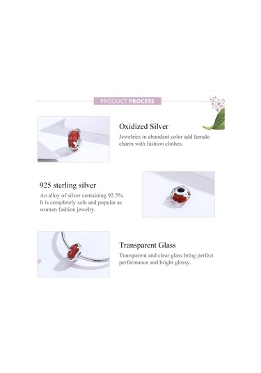 S925 Ayar Gümüş Kolye Kırmızı Sırlı Boncuk Kelebek Boncuk Dıy Bilezik Kolye Aksesuarları Çok Renkli