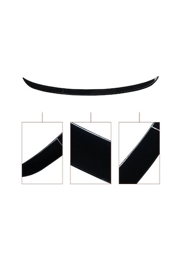 Honda Civic Fe1 Uyumlu Bagaj Üstü Anatomik Spoiler Piano Black 2022-