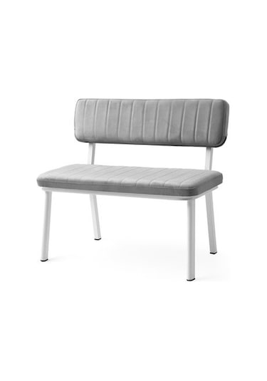 Mobilgen Esinti Sırtlı Bench Gri - Beyaz